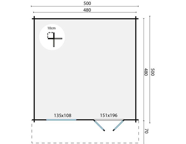 Grote foto blokhut tuinhuis salamanca 34 mm vuren tuin en terras tuinhuisjes en blokhutten