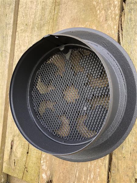Grote foto luchtrooster openhaard rooster rond alu zwart huis en inrichting kachels en openhaarden