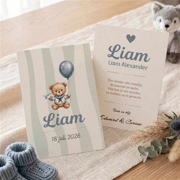 Grote foto luxe geboortekaartjes snelle levering kinderen en baby overige babyartikelen