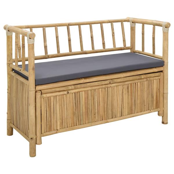 Grote foto vidaxl tuinkast bank naturel 110 x 47 x 80 cm bamboe tuin en terras tuinmeubelen