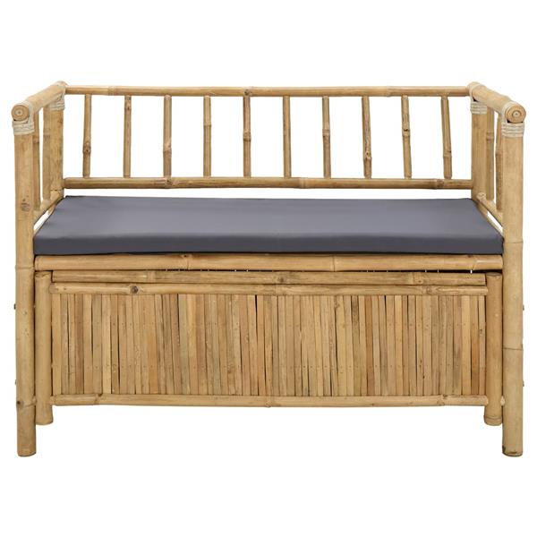 Grote foto vidaxl tuinkast bank naturel 110 x 47 x 80 cm bamboe tuin en terras tuinmeubelen