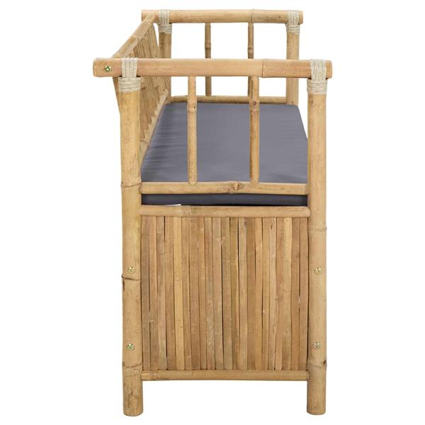 Grote foto vidaxl tuinkast bank naturel 110 x 47 x 80 cm bamboe tuin en terras tuinmeubelen