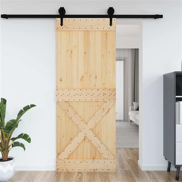 Grote foto vidaxl deur narvik naturel 90 x 210 cm massief grenenhout doe het zelf en verbouw deuren en horren