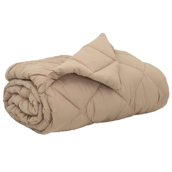 Grote foto vidaxl vol jaar dekbed taupe 220 x 260 cm microfiber huis en inrichting bedden