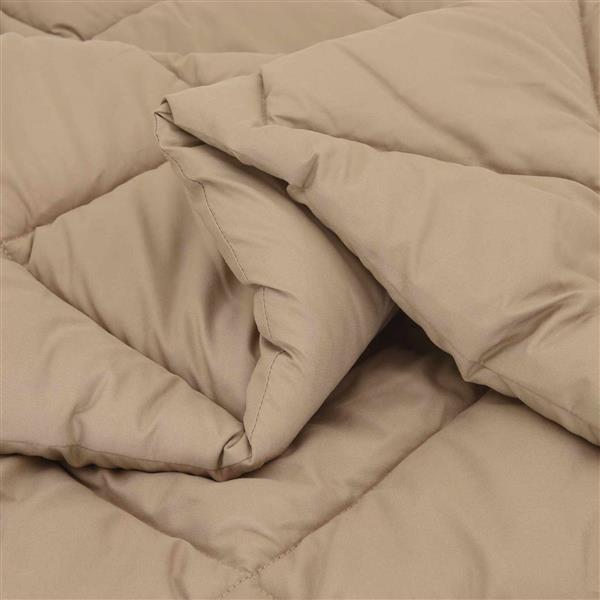 Grote foto vidaxl vol jaar dekbed taupe 220 x 260 cm microfiber huis en inrichting bedden