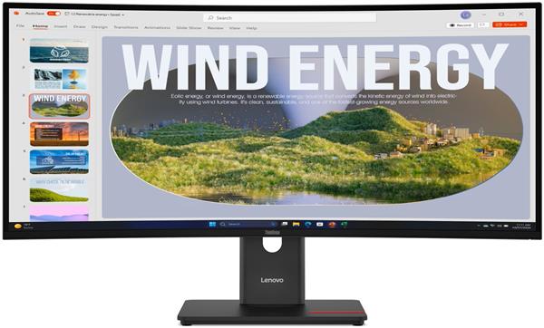 Grote foto lenovo thinkvision t34wd 40 led curved 34 hdr computers en software overige computers en software