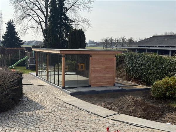 Grote foto maatwerk houten overkappingen tuinkamers. tuin en terras tuinhuisjes en blokhutten