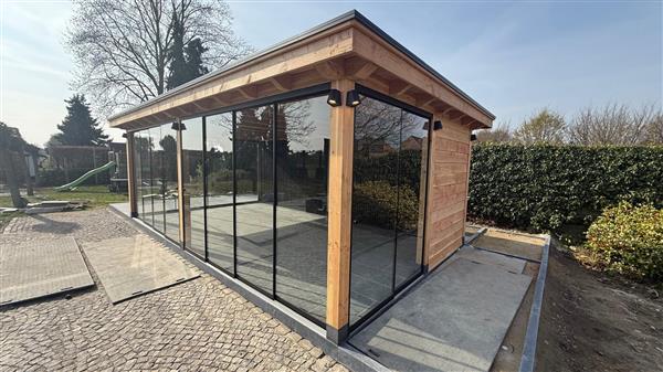 Grote foto maatwerk houten overkappingen tuinkamers. tuin en terras tuinhuisjes en blokhutten