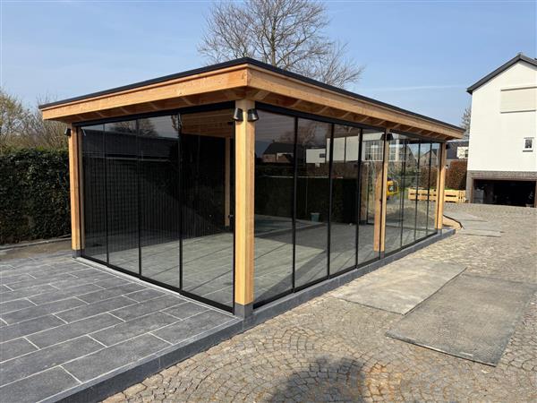 Grote foto maatwerk houten overkappingen tuinkamers. tuin en terras tuinhuisjes en blokhutten