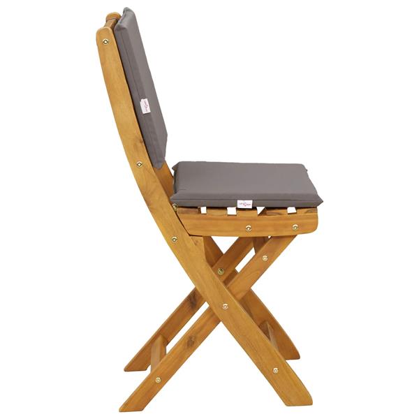 Grote foto vidaxl bistrostoelen voor buiten 2 pcs donkergrijs 38 x 46 x 85 cm tuin en terras tuinmeubelen