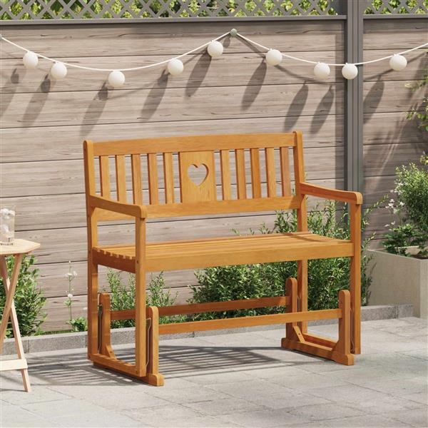 Grote foto vidaxl tuin glider bank naturel 110 x 59 x 97 cm massief acaciahout tuin en terras tuinmeubelen