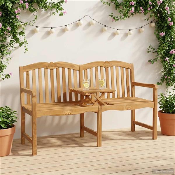 Grote foto vidaxl handgemaakte rozenbank naturel 155 x 60 x 94 cm tuin en terras tuinmeubelen