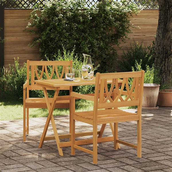 Grote foto vidaxl tuinbank 2 pcs naturel 56 x 55 5 x 90 cm massief acaciahout tuin en terras tuinmeubelen
