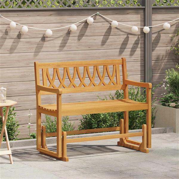 Grote foto vidaxl tuin glider bank naturel 110 x 59 x 97 cm massief acaciahout tuin en terras tuinmeubelen
