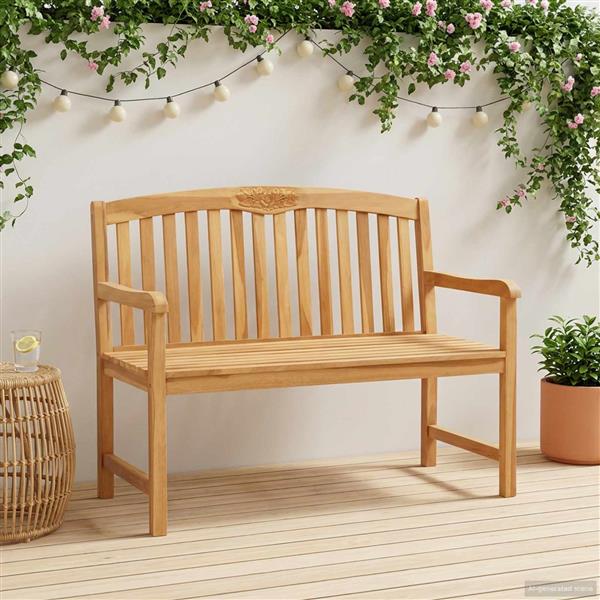 Grote foto vidaxl handgemaakte rozenbank 114 x 60 5 x 95 cm massief teakhout tuin en terras tuinmeubelen