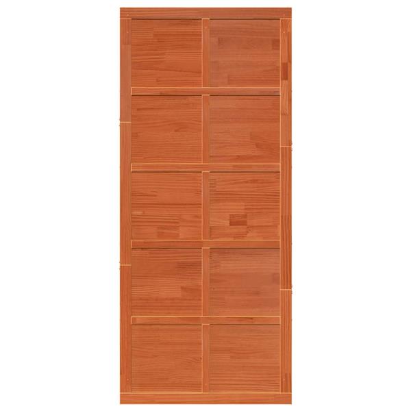 Grote foto vidaxl schuifdeur wasbruin 80 x 2 5 x 208 cm massief grenenhout doe het zelf en verbouw deuren en horren