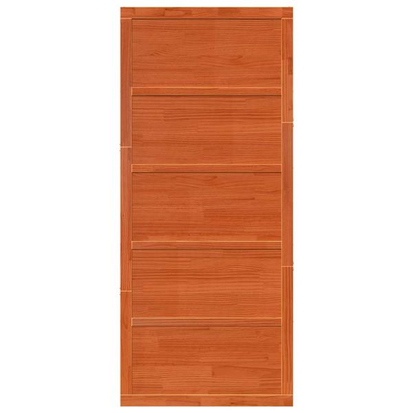 Grote foto vidaxl schuifdeur wasbruin 100 x 2 5 x 208 cm massief grenenhout doe het zelf en verbouw deuren en horren