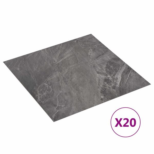 Grote foto vidaxl zelfklevende vloerplanken 30 5 x 30 5 cm 20 pcs pvc zwart doe het zelf en verbouw tegels