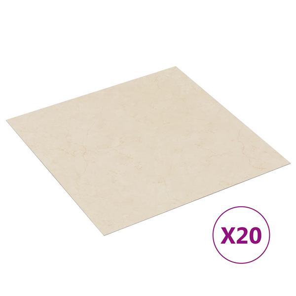 Grote foto vidaxl zelfklevende vloerplanken 30 5 x 30 5 cm 20 pcs pvc lichtgeel doe het zelf en verbouw tegels