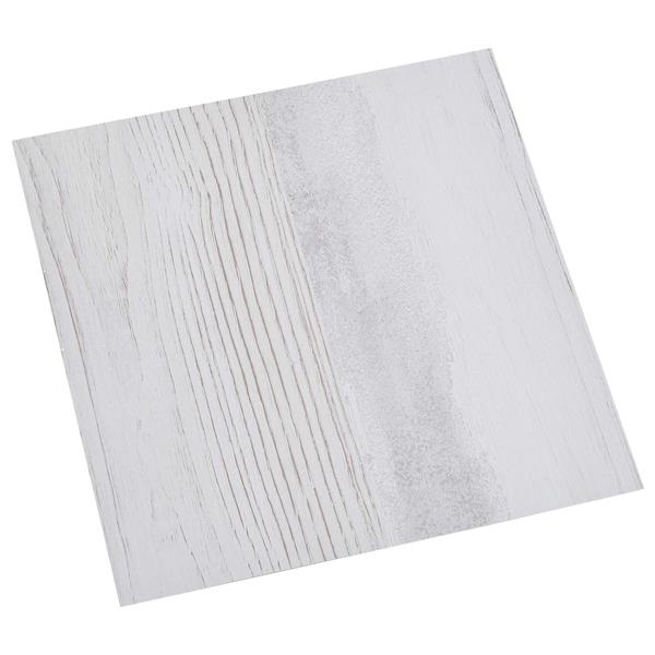 Grote foto vidaxl zelfklevende vloerplanken 30 5 x 30 5 cm 20 pcs pvc wit en hout doe het zelf en verbouw tegels