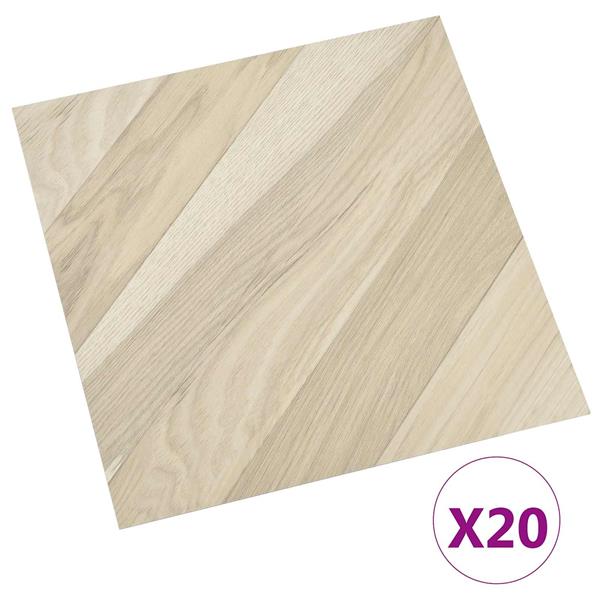 Grote foto vidaxl zelfklevende vloerplanken 30 5 x 30 5 cm 20 pcs pvc doe het zelf en verbouw tegels