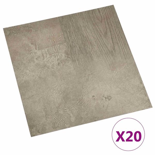 Grote foto vidaxl zelfklevende vloerplanken 30 5 x 30 5 cm 20 pcs pvc doe het zelf en verbouw tegels
