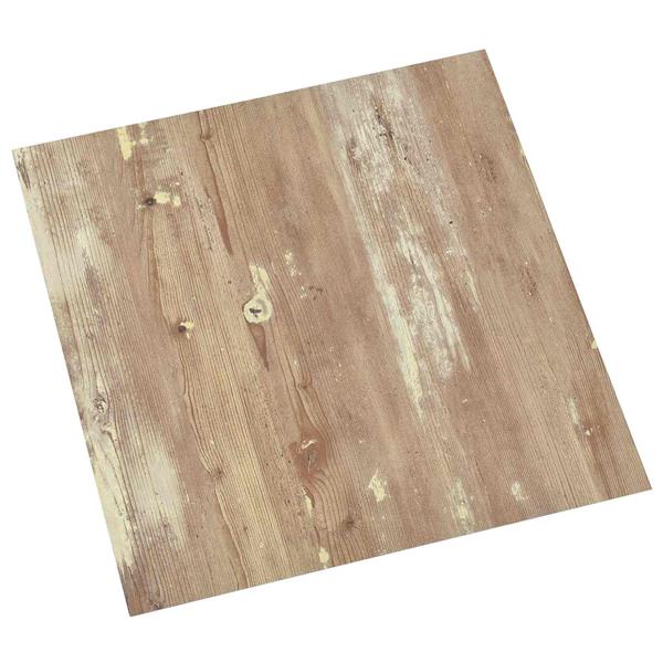 Grote foto vidaxl zelfklevende vloerplanken bruin en wit 30 5 x 30 5 cm 20 st pvc doe het zelf en verbouw tegels