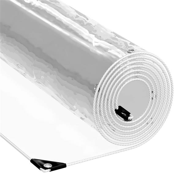 Grote foto vidaxl zeildoek 350 gsm doorzichtig 2 5 x 1 m pvc doe het zelf en verbouw materialen en producten