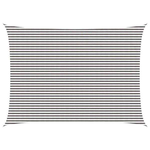 Grote foto vidaxl zonneschaduwzeil lichtgrijs en wit. 5 x 7 m hdpe tuin en terras overige tuin en terras