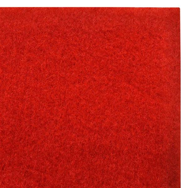 Grote foto vidaxl tapijt rood 1 x 5 m polyester tuin en terras overige tuin en terras