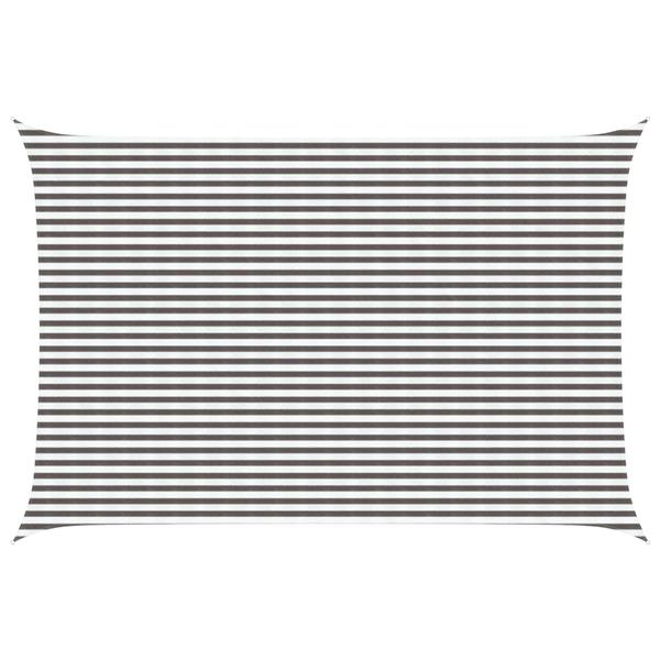 Grote foto vidaxl zonneschaduwzeil lichtgrijs en wit. 4 x 5 m hdpe tuin en terras overige tuin en terras