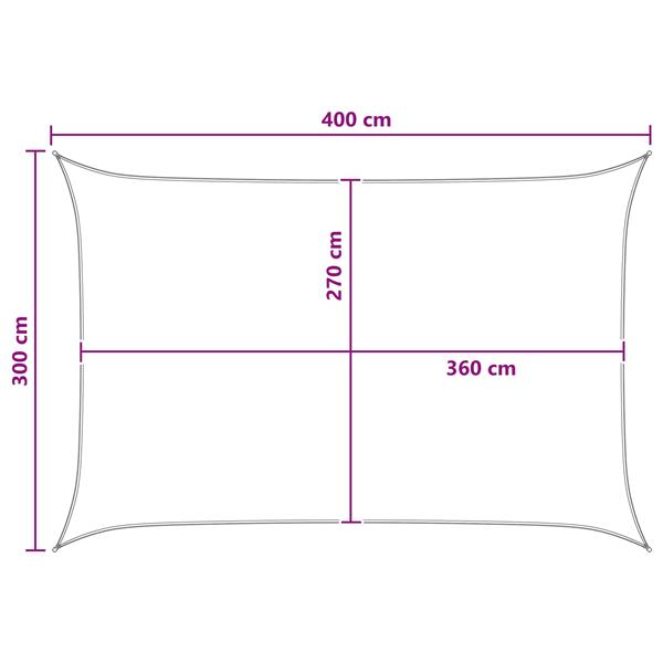 Grote foto vidaxl zonneschaduwzeil lichtgrijs en wit. 3 x 4 m hdpe tuin en terras overige tuin en terras