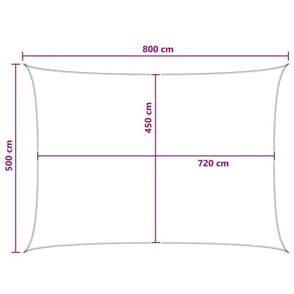 Grote foto vidaxl zonneschaduwzeil blauw en wit 5 x 8 m hdpe tuin en terras overige tuin en terras