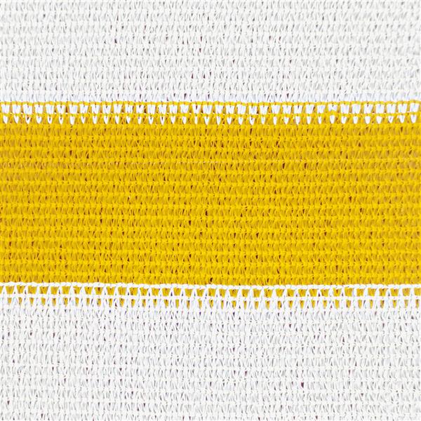Grote foto vidaxl zonneschaduwzeil geel en wit 4 x 7 m hdpe tuin en terras overige tuin en terras