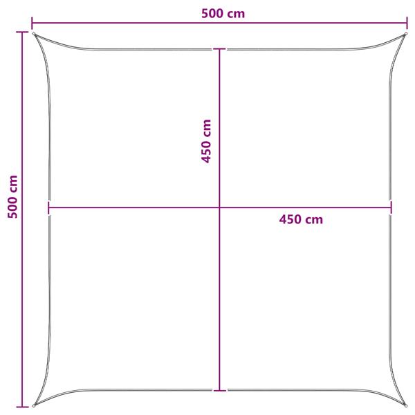 Grote foto vidaxl zonneschaduwzeil antraciet en wit 5 x 5 m hdpe tuin en terras overige tuin en terras