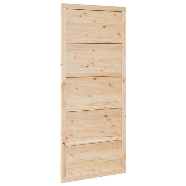 Grote foto vidaxl schuifdeur naturel 90 x 2 5 x 208 cm massief grenenhout doe het zelf en verbouw deuren en horren