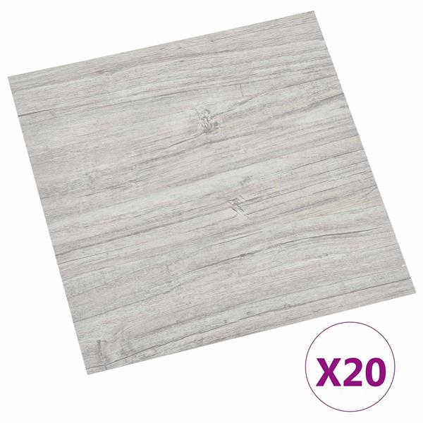 Grote foto vidaxl zelfklevende vloerplanken 30 5 x 30 5 cm 20 pcs pvc doe het zelf en verbouw tegels