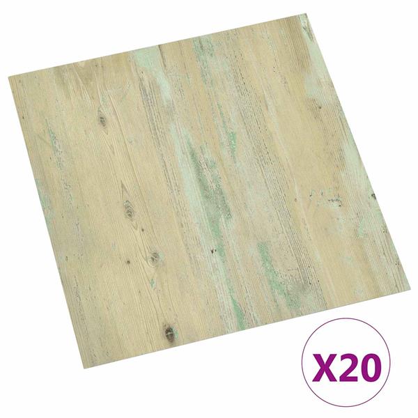 Grote foto vidaxl zelfklevende vloerplanken 30 5 x 30 5 cm 20 pcs pvc licht bruin doe het zelf en verbouw tegels