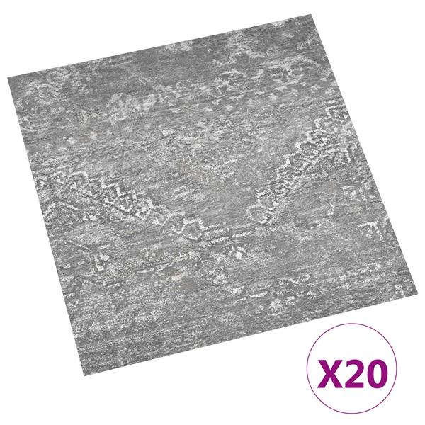Grote foto vidaxl zelfklevende vloerplanken 30 5 x 30 5 cm 20 pcs pvc betongrijs doe het zelf en verbouw tegels