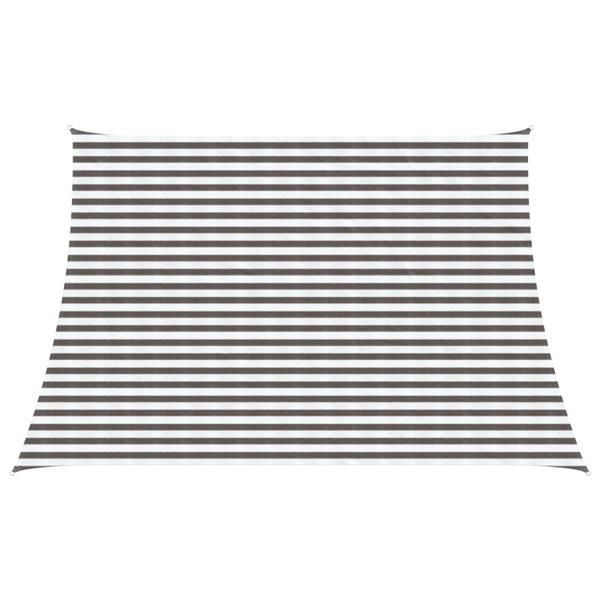 Grote foto vidaxl zonneschaduwzeil lichtgrijs en wit. 4 5 x 3 m hdpe tuin en terras overige tuin en terras