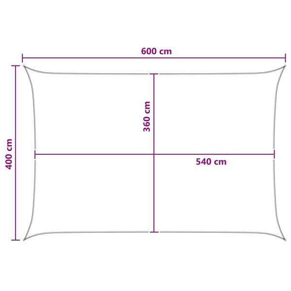 Grote foto vidaxl zonneschaduwzeil blauw en wit 4 x 6 m hdpe tuin en terras overige tuin en terras