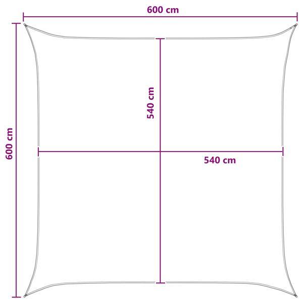 Grote foto vidaxl zonneschaduwzeil blauw en wit 6 x 6 m hdpe tuin en terras overige tuin en terras