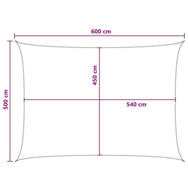 Grote foto vidaxl zonneschaduwzeil geel en wit 5 x 6 m hdpe tuin en terras overige tuin en terras