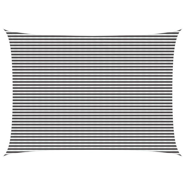 Grote foto vidaxl zonneschaduwzeil antraciet en wit 5 x 7 m hdpe tuin en terras overige tuin en terras