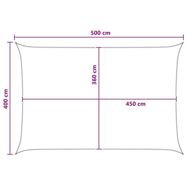 Grote foto vidaxl zonneschaduwzeil antraciet en wit 4 x 5 m hdpe tuin en terras overige tuin en terras