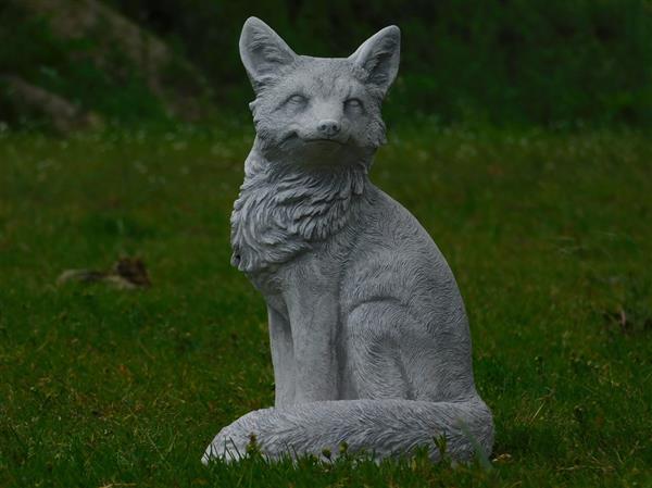 Grote foto beeld vos steen gedetailleerd tuin en terras tuindecoratie