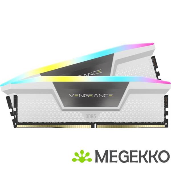 Grote foto corsair ddr5 vengeance rgb 2x16gb 6000 white computers en software harde schijven