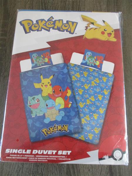 Grote foto pokemon 1 persoons dekbed overtrek. huis en inrichting badtextiel