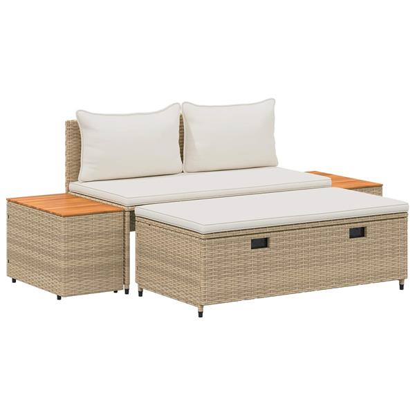 Grote foto vidaxl buiten bankenset 4 seater 4 pcs 55 x 30 x 39 cm tuin en terras tuinmeubelen