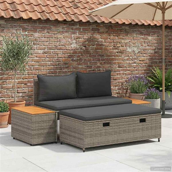 Grote foto vidaxl buiten bankenset 4 seater 4 pcs 55 x 30 x 39 cm tuin en terras tuinmeubelen